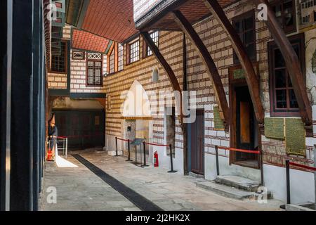 ISTAMBUL, TURKEY - SEPTEMBER 11, 2017: This is courtyard with rooms for low-ranking female slaves in the harem of the Topkapi Palace. Stock Photo
