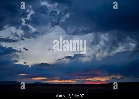 Thunderstorm over plains in Colorado Stock Photo