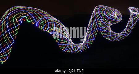 Light photography colourful snake Stock Photo