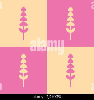 Seamless floral pattern vector flower shape doodle plant abstract background illustration for digital and print materials. Stock Vector
