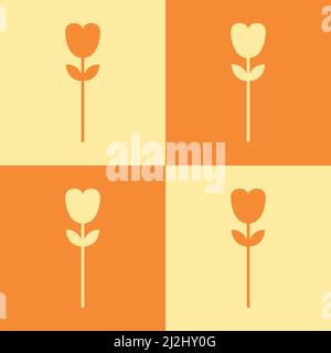 Seamless floral pattern vector flower shape doodle plant abstract background illustration for digital and print materials. Stock Vector