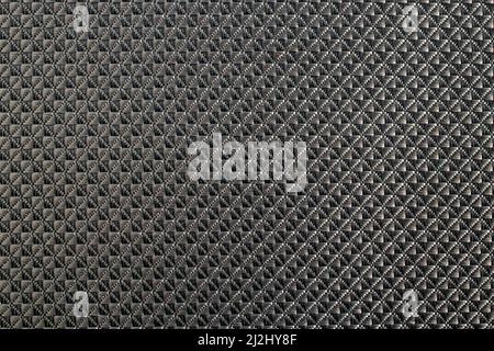 Close up of gray synthetic textured fabric with a rhombus pattern. Template design or polyester material abstract background Stock Photo