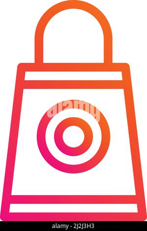 Shopping Bag Vector Icon design Illustration Stock Vector