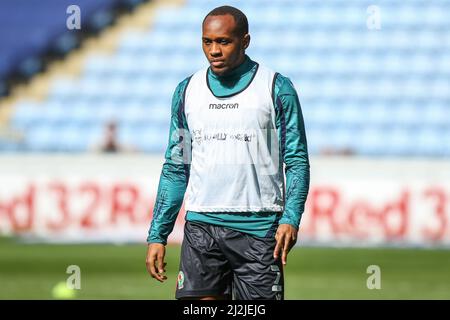 Ryan Nyambe #2 of Blackburn Rovers during the warm up Stock Photo