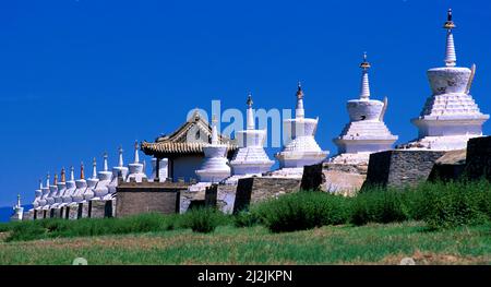 Mongolia. The Erdene Zuu Monastery is the most ancient surviving Buddhist monastery in Mongolia Stock Photo