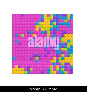 geometrical pieces, multicolored abstract background Stock Photo
