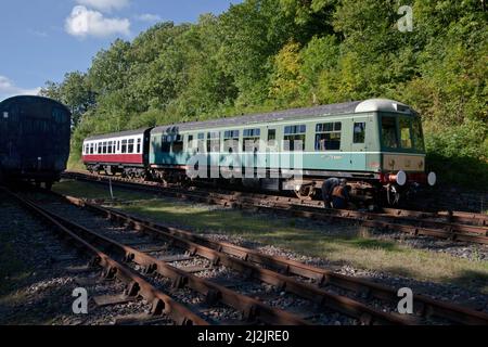 Kirkby Stephen East (Stainmore railway) preserved class 108 DMU Stock Photo