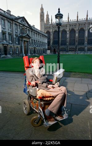 Dr Stephen Hawking Physics professor and author at Cambridge University. 1st September 1988. Stock Photo