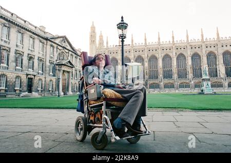 Dr Stephen Hawking Physics professor and author at Cambridge University. 1st September 1988. Stock Photo