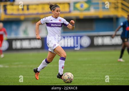 Veronica Boquete (AC Milan) and Sara Baldi (ACF Fiorentina Femminile)  during AC Milan vs ACF Fiorentina fem - Photo .LiveMedia/Francesco  Scaccianoce Stock Photo - Alamy