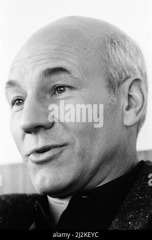 Patrick Stewart, actor, who is playing the role of Captain Jean Luc Picard in Star Trek The Next Generation, pictured 20th April 1988. Stock Photo