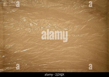 Abstract old crumpled wrinkled plastic transparent plastic cellophane wrapper on background Stock Photo