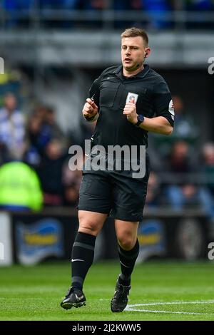 Cardiff, UK. 02nd Apr, 2022. Kyle Naughton #26 of Swansea City under ...