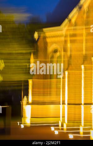 abstract representation of the time gnawing the catholic church Stock Photo