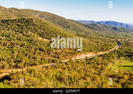 View from the  Moonbi Lookout off the New England highway - Moonbi, NSW, Australia Stock Photo