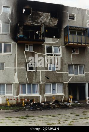 Fire at maisonette in West Granton Crescent, Edinburgh (20th May 1991 ...