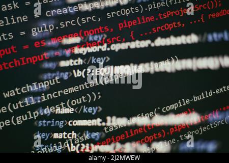 Software development. Internet security hacker prevention. SEO optimization. Modern tech. Stock Photo