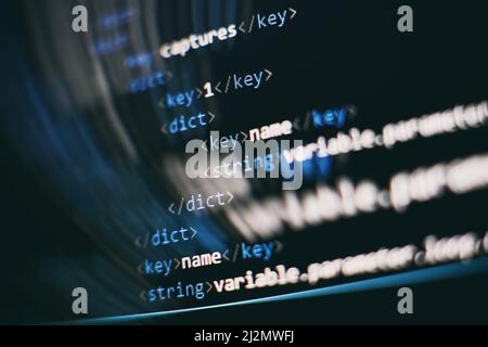 Software development. Internet security hacker prevention. SEO optimization. Modern tech. Stock Photo