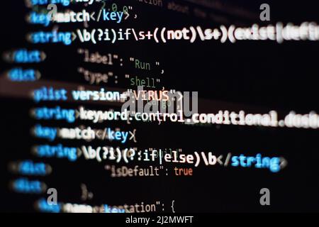 web developing programming language for website coding. mixed media background Stock Photo
