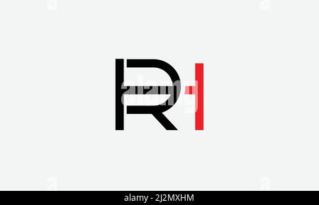 HR RH H R vector logo design Stock Vector