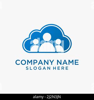 Cloud group logo design Stock Vector