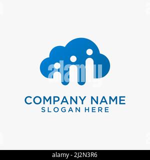Cloud group logo design Stock Vector
