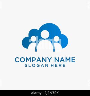 Cloud group logo design Stock Vector