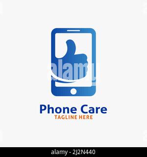 Phone care logo design Stock Vector