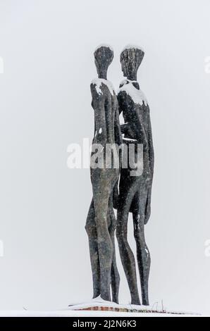 Memorial to the victims of the Novi Sad raid in 1942 on Serbs, Jews and Roma. Stock Photo