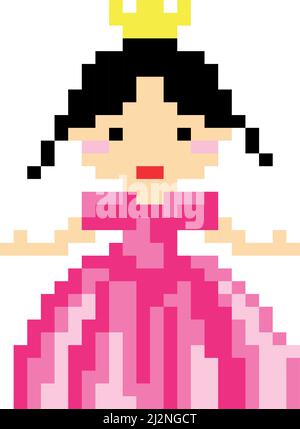 Pixelated woman character vector illustration graphic design Stock ...