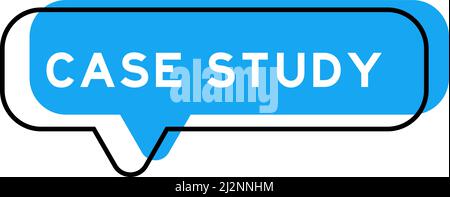 Speech banner and blue shade with word on white background Stock Vector