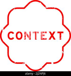 Grunge red context word rubber seal stamp on white background Stock Vector