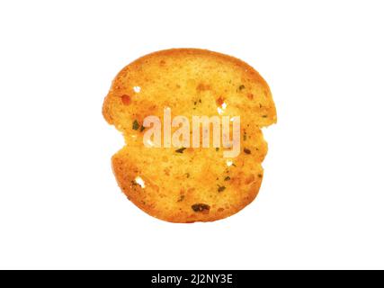 Italian bruschetta chips isolated on white Stock Photo