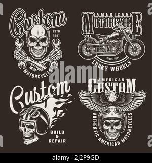 Custom American Chopper Motorcycle Stock Vector Image & Art - Alamy