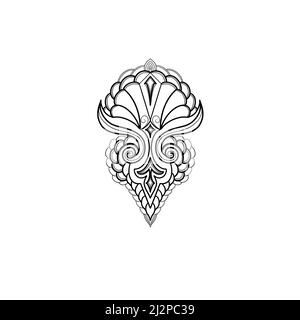 mandala designs paint good mood. Decorative ornament in ethnic oriental style. Outline doodle hand draw illustration. Stock Photo