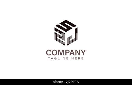 Letter SZJ Logo, Three Letter Logo, Alphabet S Z J Hexagon Shape Vector Icon Template Stock Vector