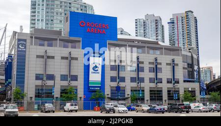 Rogers Arena Vancouver Home Of The Vancouver Canucks NHL Hockey Team This Panorama Image Has Been Made Merging 5 Photographs Together Stock Photo