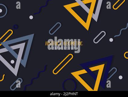 Abstract geometric template pattern design of minimal style artwork. Design of copy space background. Illustration vector Stock Vector