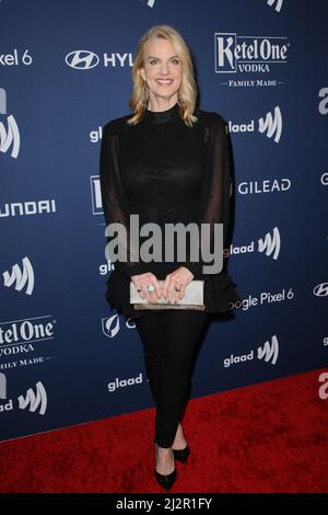 Sarah Kate Ellis attends the 33rd Annual GLAAD Media Awards on April 02, 2022 in Beverly Hills, California. Photo: CraSH/imageSPACE Stock Photo