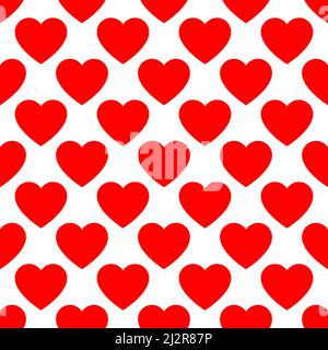 Seamless, repeatable heart shape, icon pattern, texture. Heart wrapper, wrapping paper background. Stock vector illustration, clip-art graphics Stock Vector