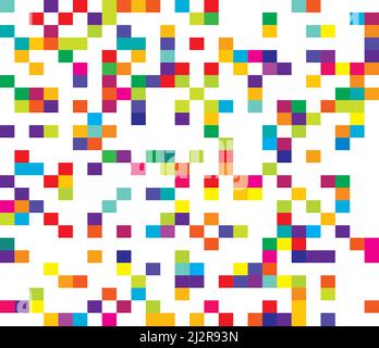 Random squares, rectangles black and white, monochrome geometric background, patttern and texture - stock vector illustration, clip-art graphics Stock Vector