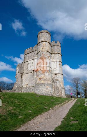 Donnington Castle, a Berkshire landmark near Newbury, England, UK, on a sunny spring day Stock Photo