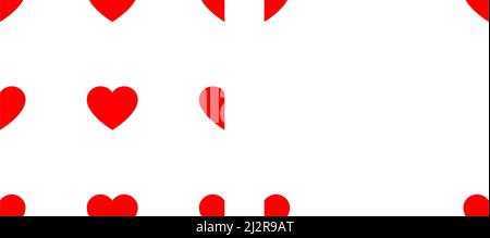 Seamless, repeatable heart shape, icon pattern, texture. Heart wrapper ...