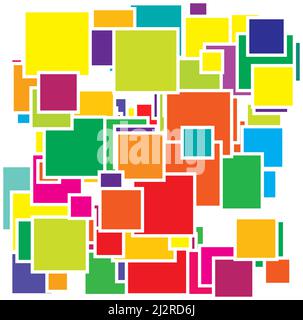 Random, scattered squares pattern, texture element. Randomness concept. Stock vector illustration, clip-art graphics Stock Vector