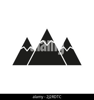Mountains line icon. Travel advantage outline concept. Vector isolated on white Stock Vector