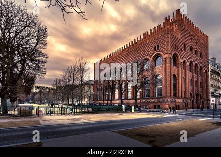 Paris, France - February 15, 2021: Michelet library with moorish style in Saint Germain des Pres district in Paris Stock Photo