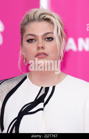 Louane Emera attends the pink carpet during the 5th Canneseries