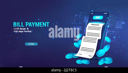 Bill Payment modern banner Stock Vector