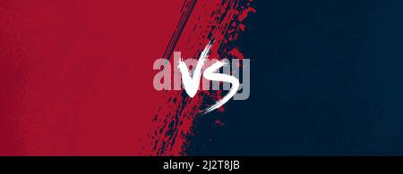 Versus battle concept background with dirty grunge effect. VS poster  Stock Vector