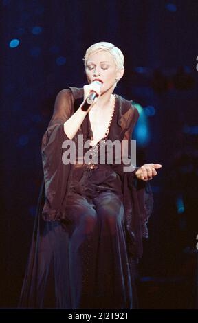 Madonna in concert. The Girlie Show World Tour, Wembley Stadium. 25th September 1993. Stock Photo